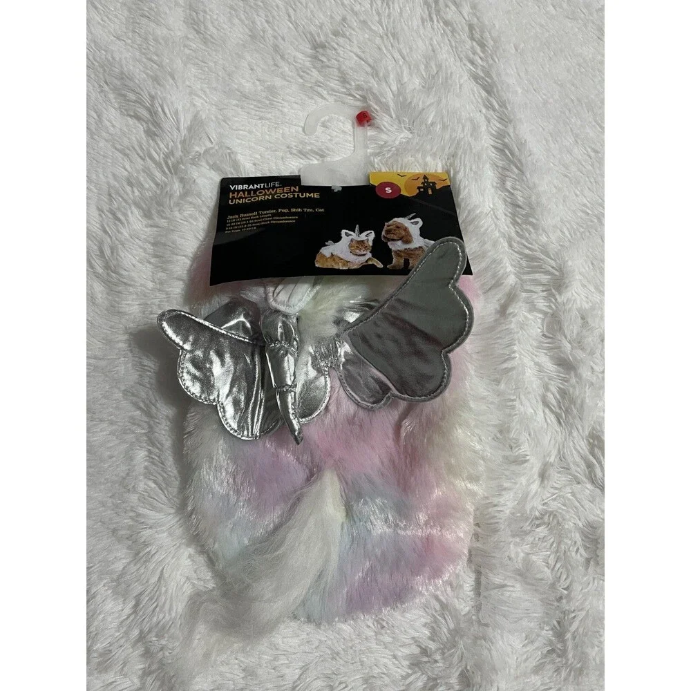 Vibrant Life Dog Pet Halloween Unicorn Costume Small Terrier Pug Shih Tzu Cat